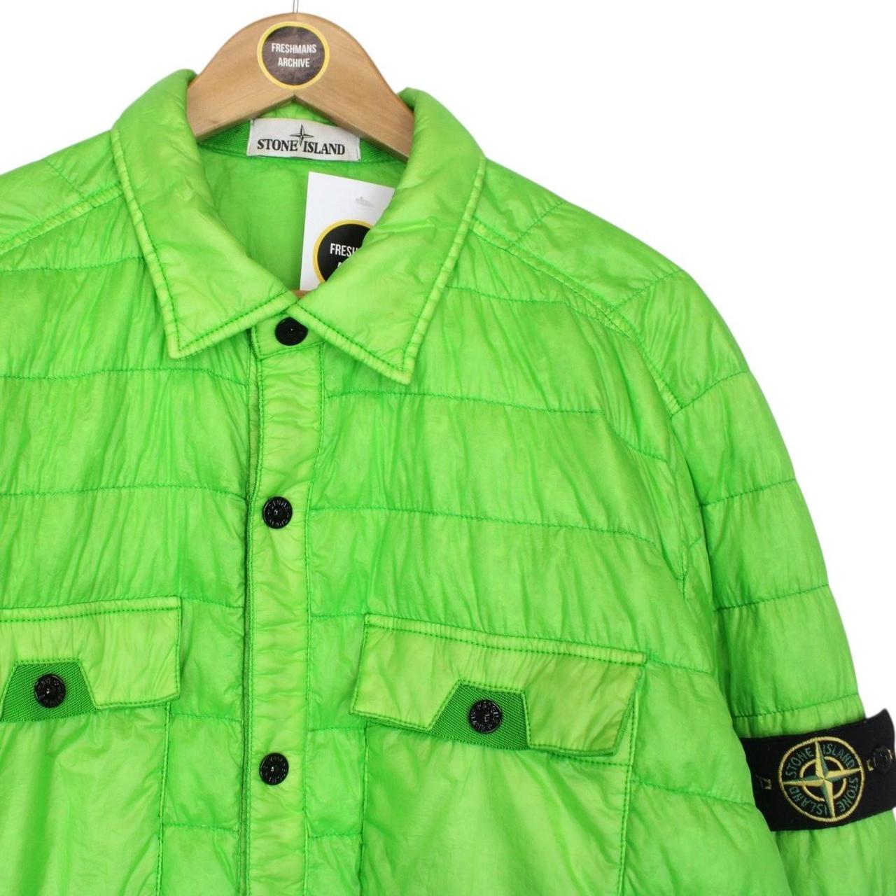 Stone Island SS 2016 Green Garment Dyed Down Overshirt Jacket