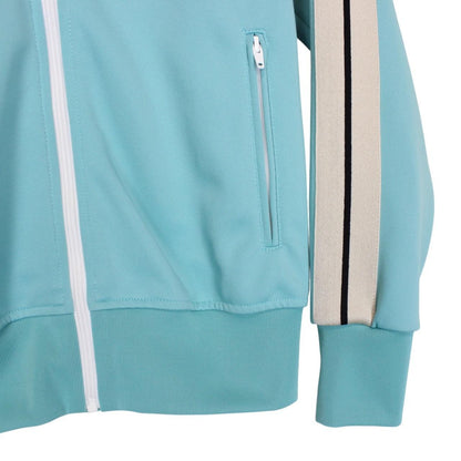 Palm Angels Turquoise Blue Full Zip Track Jacket