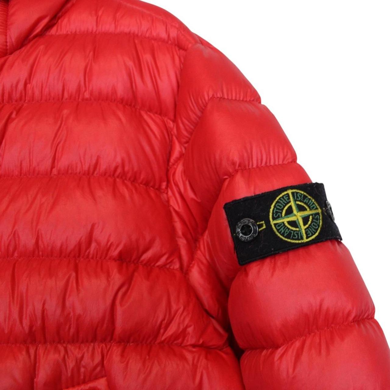 Stone Island Junior AW 2017 Red Garment Dyed Micro Yarn Down Puffer Jacket