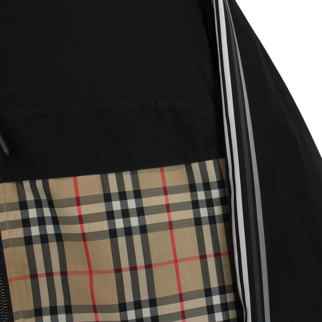 Burberry Compton Black and Tan Nova Check Full Zip Hooded Jacket