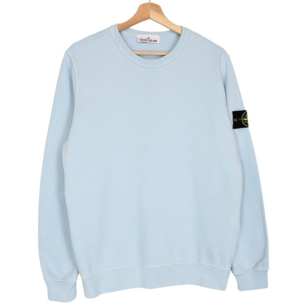 Stone Island AW 2023 Blue Cotton Sweatshirt Jumper
