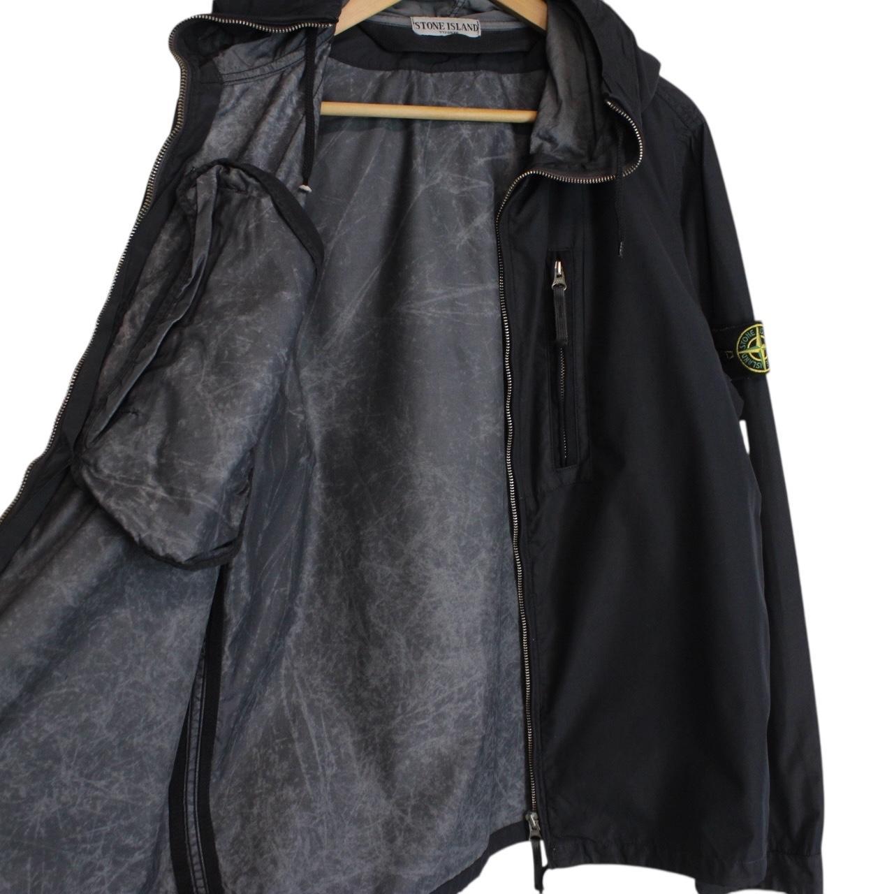 Stone Island SS 2008 Navy Blue Nylon Spalmatura Full Zip Jacket