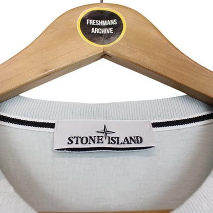 Stone Island AW 2022 Grey and White Short Sleeve Logo Print T-Shirt