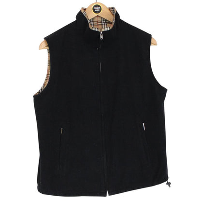 Burberry Golf Tan Brown and Black Reversible Vest Jacket