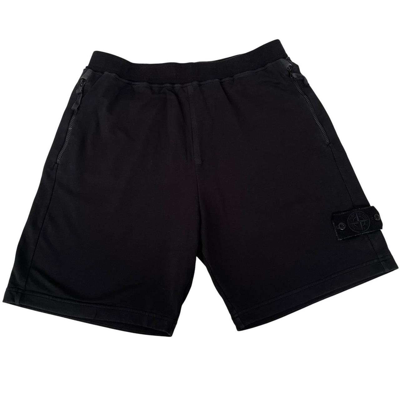Stone Island Ghost SS 2022 Black Cotton Jogger Shorts