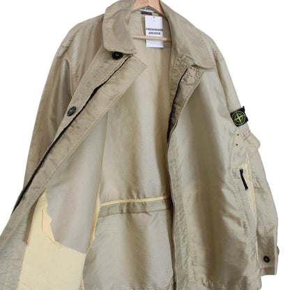 Vintage Stone Island SS 1997 Beige Formula Steel Green Edge Badge Jacket