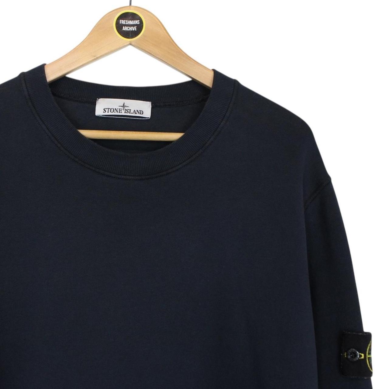 Stone Island AW 2022 Navy Blue Cotton Sweatshirt Jumper