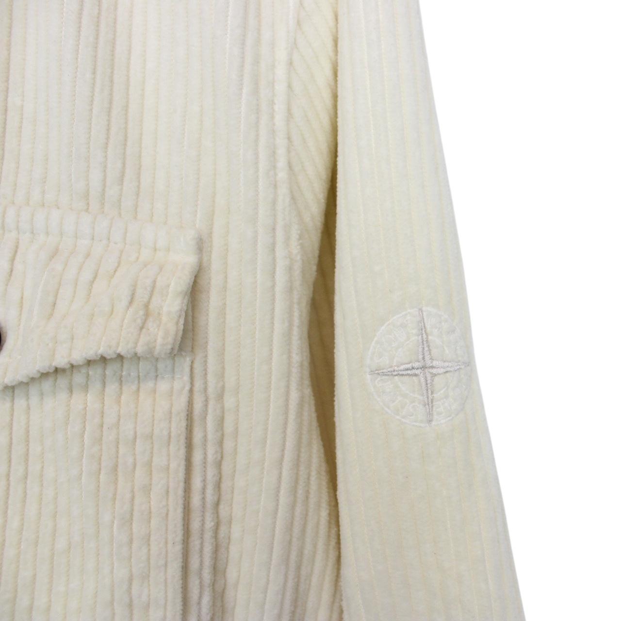 Stone Island AW 2020 Cream Long Sleeve Jumbo Corduroy Shirt