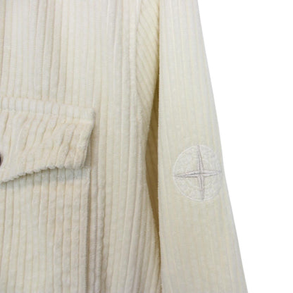 Stone Island AW 2020 Cream Long Sleeve Jumbo Corduroy Shirt