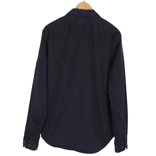 CP Company Black Full Zip Cotton Lens Overshirt Jacket