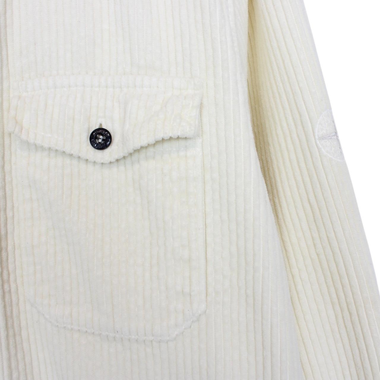 Stone Island AW 2020 Cream Long Sleeve Jumbo Corduroy Shirt
