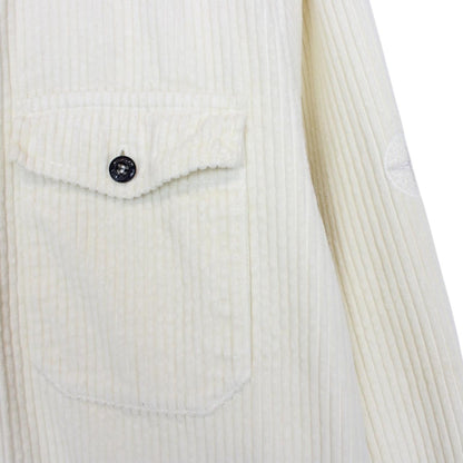 Stone Island AW 2020 Cream Long Sleeve Jumbo Corduroy Shirt