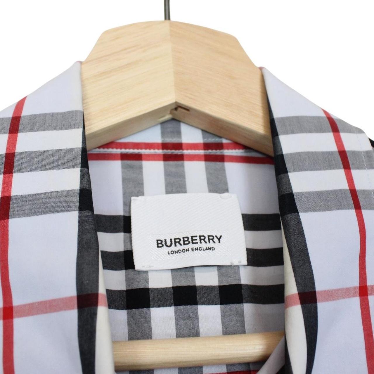 Burberry Light Blue Nova Check Long Sleeve Cotton Shirt