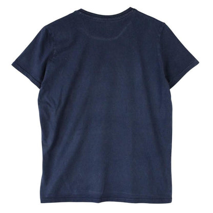 Polo Ralph Lauren navy blue short sleeve cotton t-shirt with pocket and faded logo.
