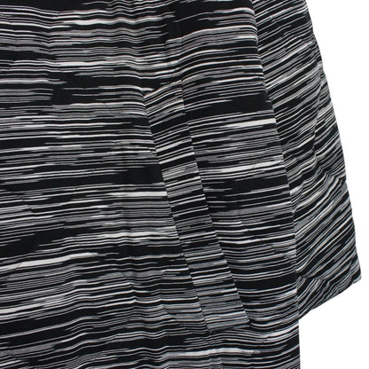 Missoni Black and White Striped Button Up Cotton Coat