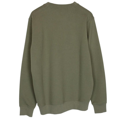 CP Company Black Diagonal Raised Fleece Cotton Logo Sweatshirt