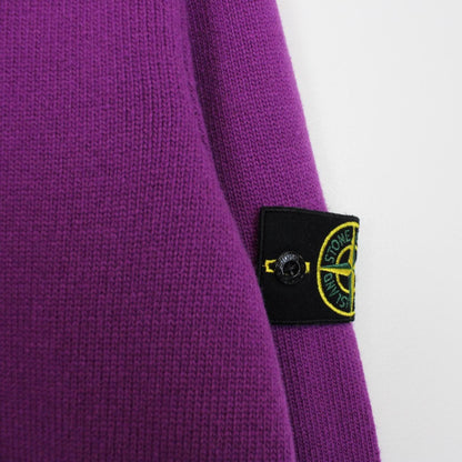 Stone Island AW 2021 Magenta Purple Wool Knit Jumper