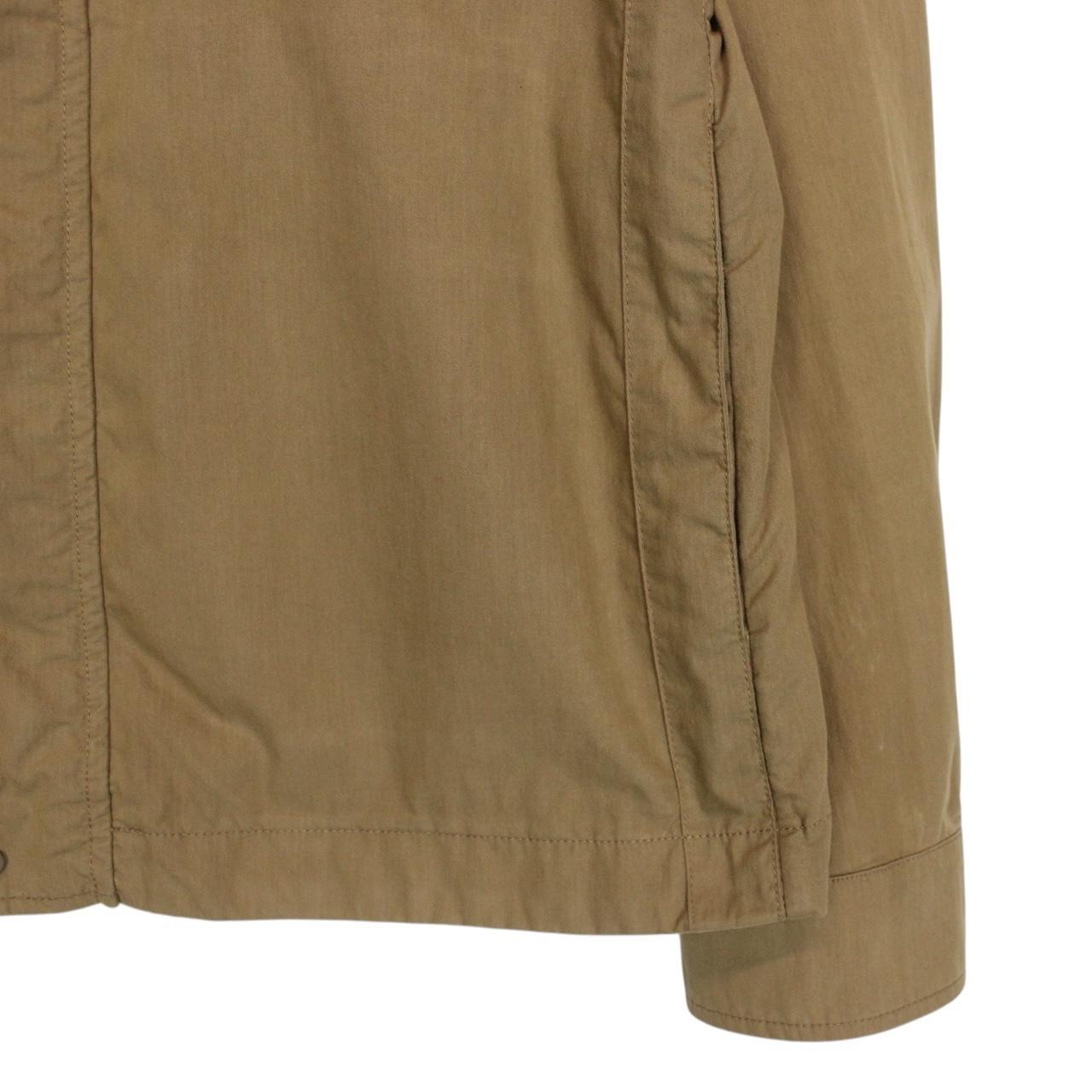 CP Company Tan Brown Full Zip 50 Fili Lens Overshirt Jacket
