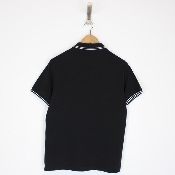 Stone Island Black and White Short Sleeve Compass Polo Shirt