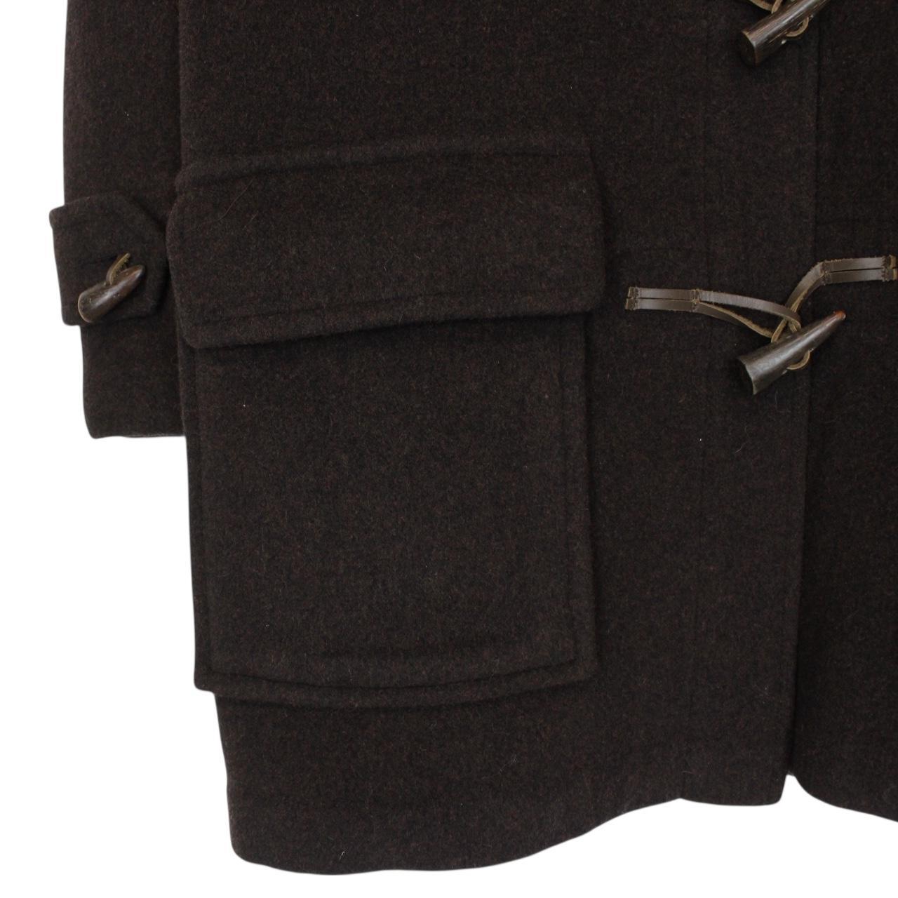 Vintage Burberry London Brown Nova Check Wool Duffle Coat