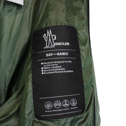 Moncler Grenoble Althaus Green Full Zip Quilted Down Jacket