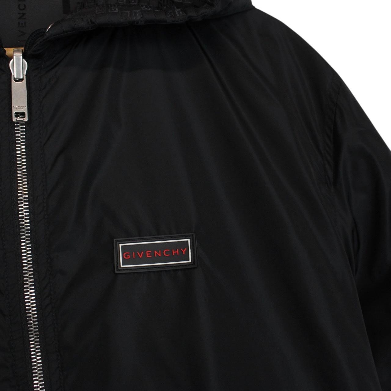 Givenchy Paris Black Reversible 4G Emblem Nylon Windbreaker Jacket