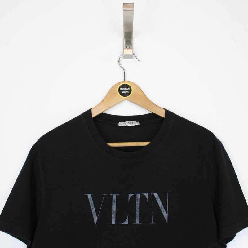 Valentino VLTN Logo Black Short Sleeve Cotton T-Shirt