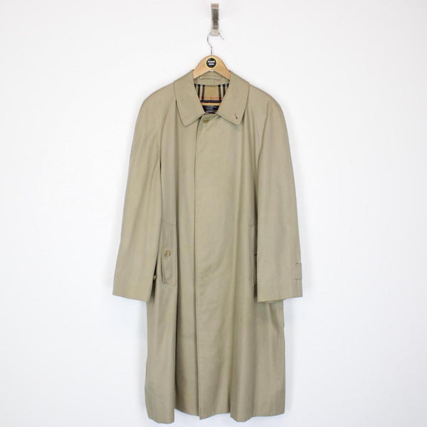 Vintage 90s Burberry Tan Brown Single Breasted Trench Coat