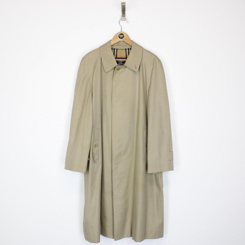 Vintage 90s Burberry Tan Brown Single Breasted Trench Coat