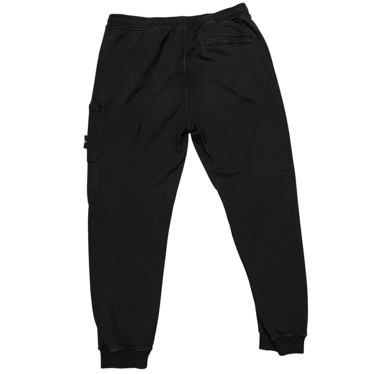 Stone Island SS 2024 Black Cotton Tracksuit Bottoms / Joggers