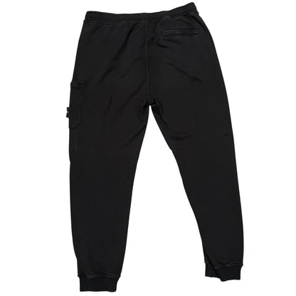 Stone Island SS 2024 Black Cotton Tracksuit Bottoms / Joggers