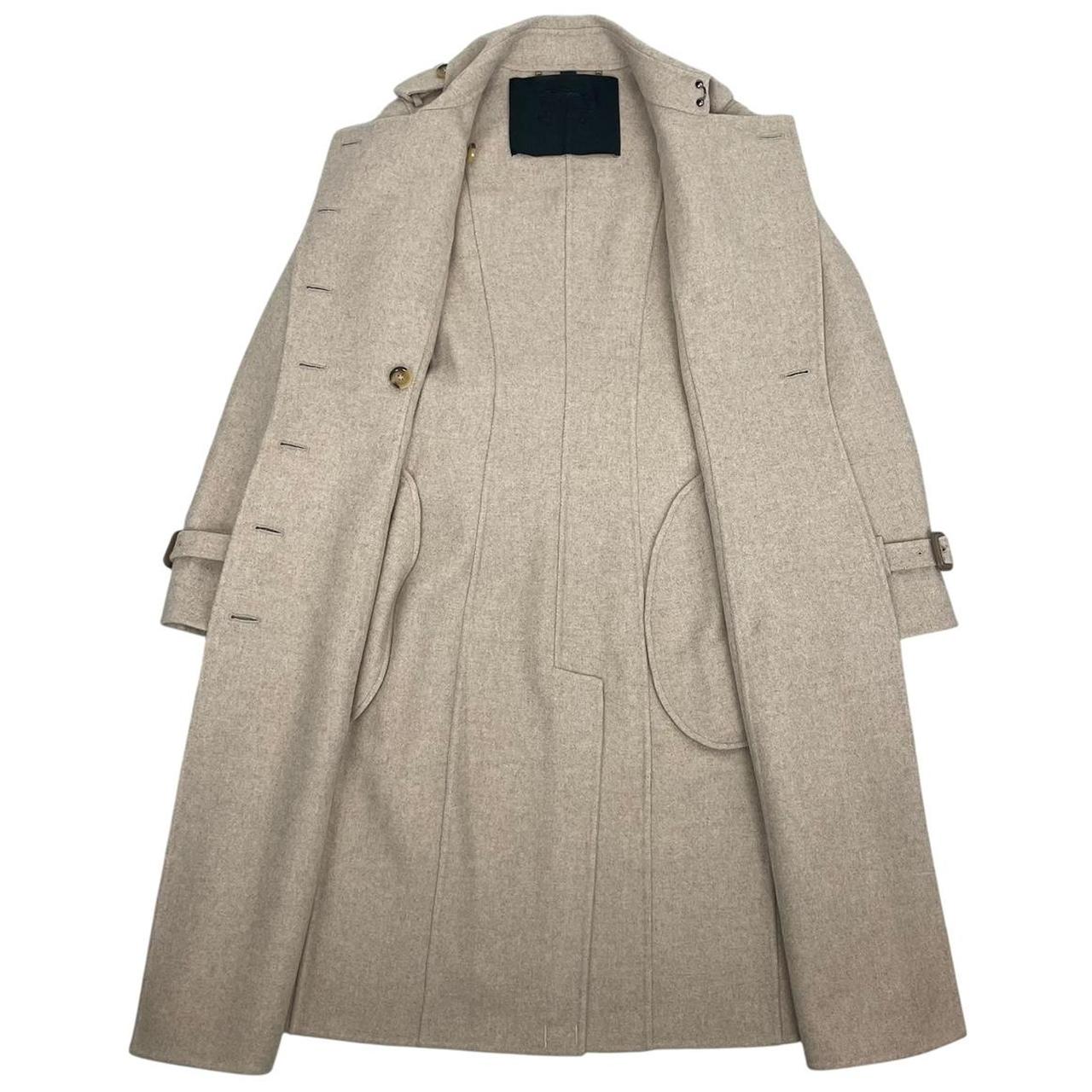 Burberry Prorsum Beige Double Breasted Belted Cashmere Trench Coat