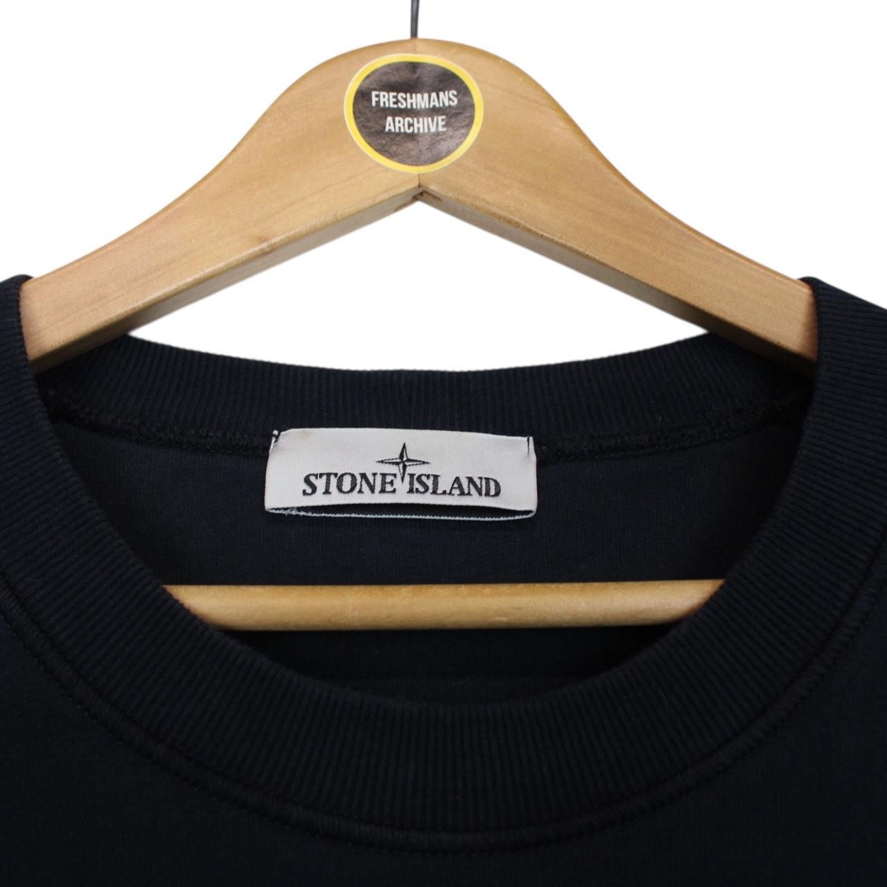 Stone Island AW 2022 Navy Blue Cotton Sweatshirt Jumper
