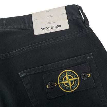 Stone Island AW 2014 Black Slim Fit Cotton Trousers