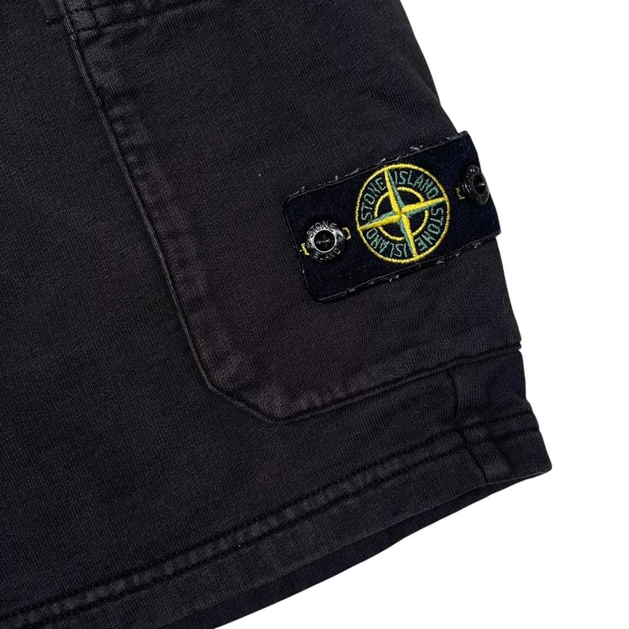 Stone Island SS 2022 Black Cotton Jogger Shorts