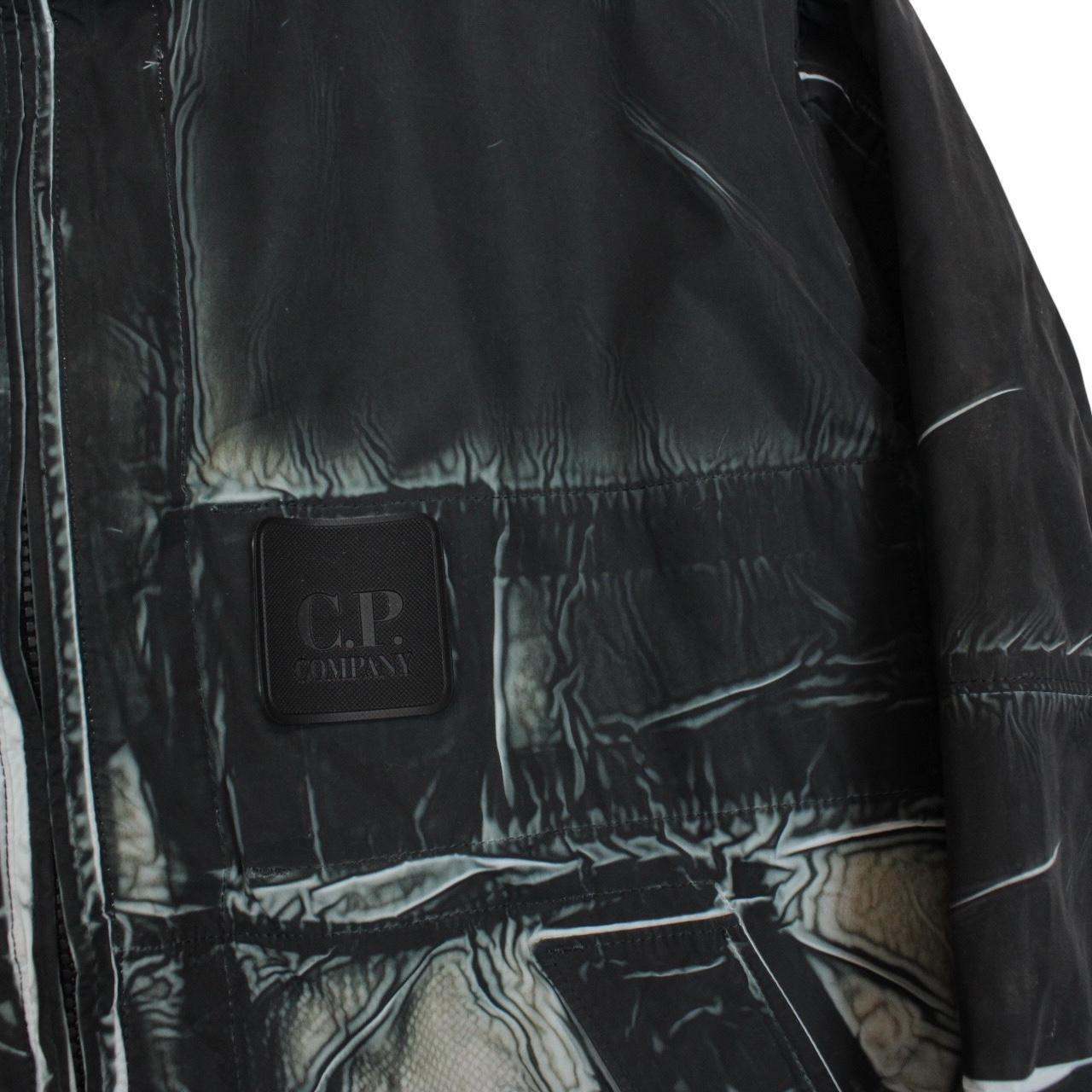 CP Company Metropolis Series Black Tracery Full Zip Lens Hooded Jacket