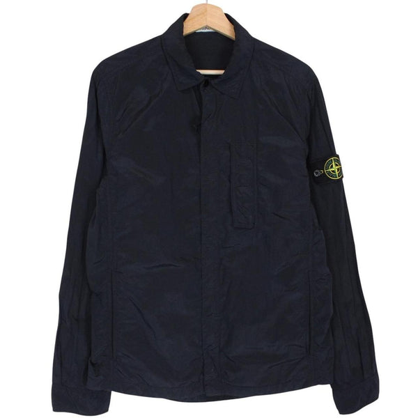 Stone Island SS 2018 Navy Blue Full Zip Nylon Metal Overshirt Jacket