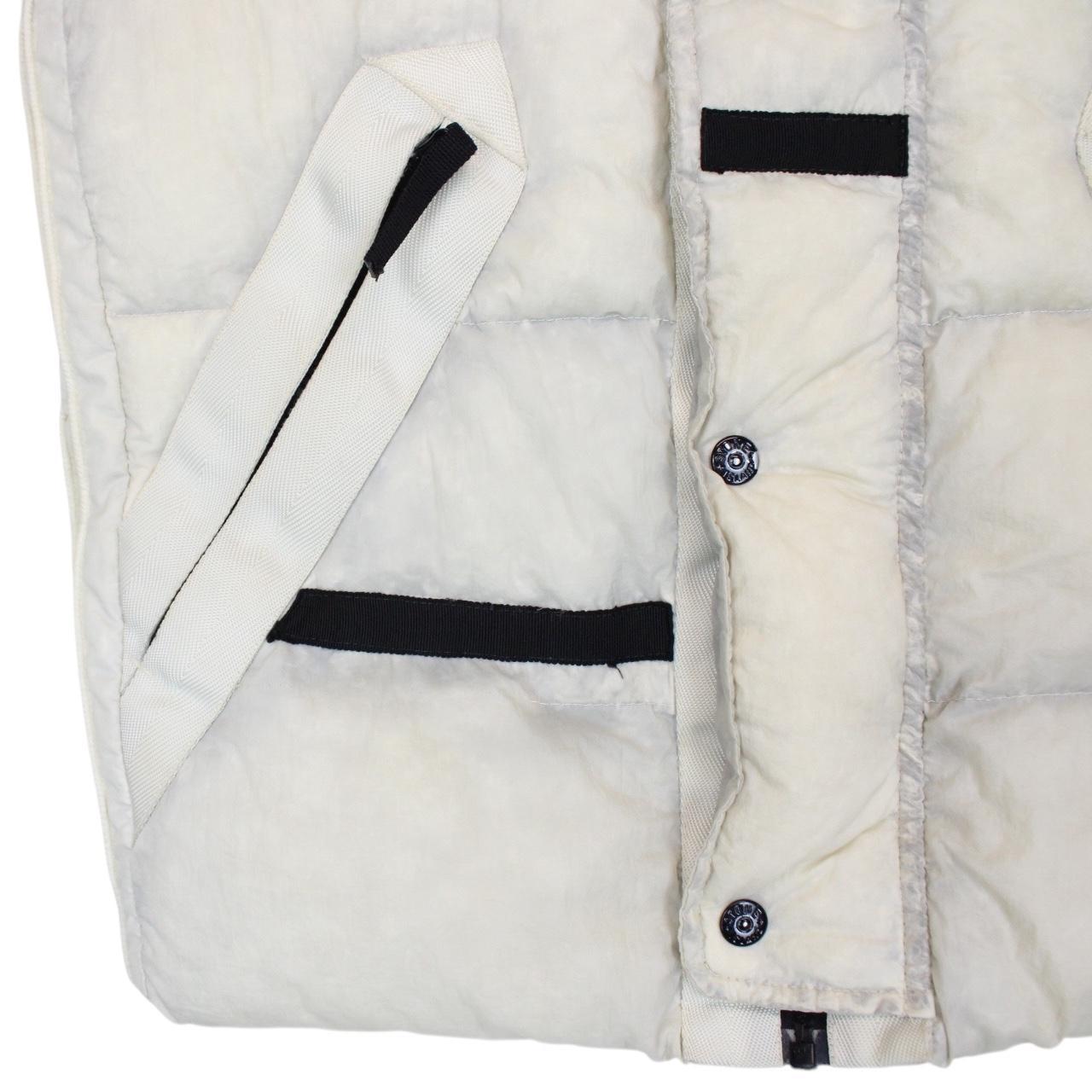 Vintage Stone Island Beige Opaque Nylon Tela Down Gilet / Bodywarmer