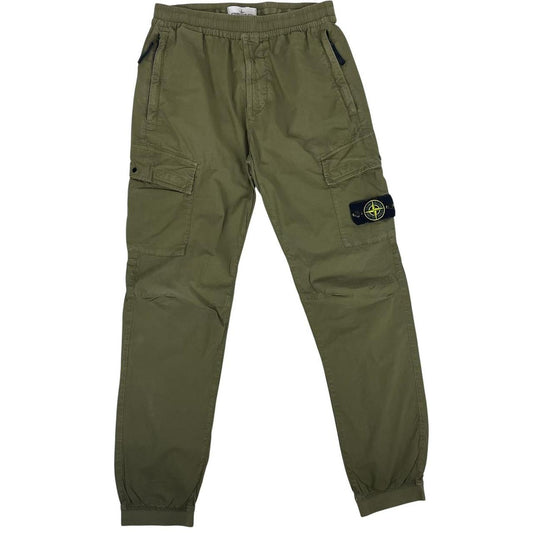 Stone Island SS 2021Khaki Green RE-T Fit Cargo Trousers