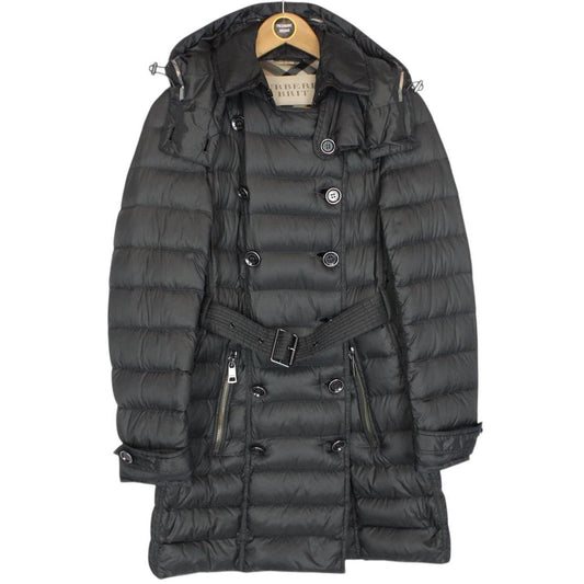 Burberry Brit Grey Nova Check Belted Down Puffer Coat