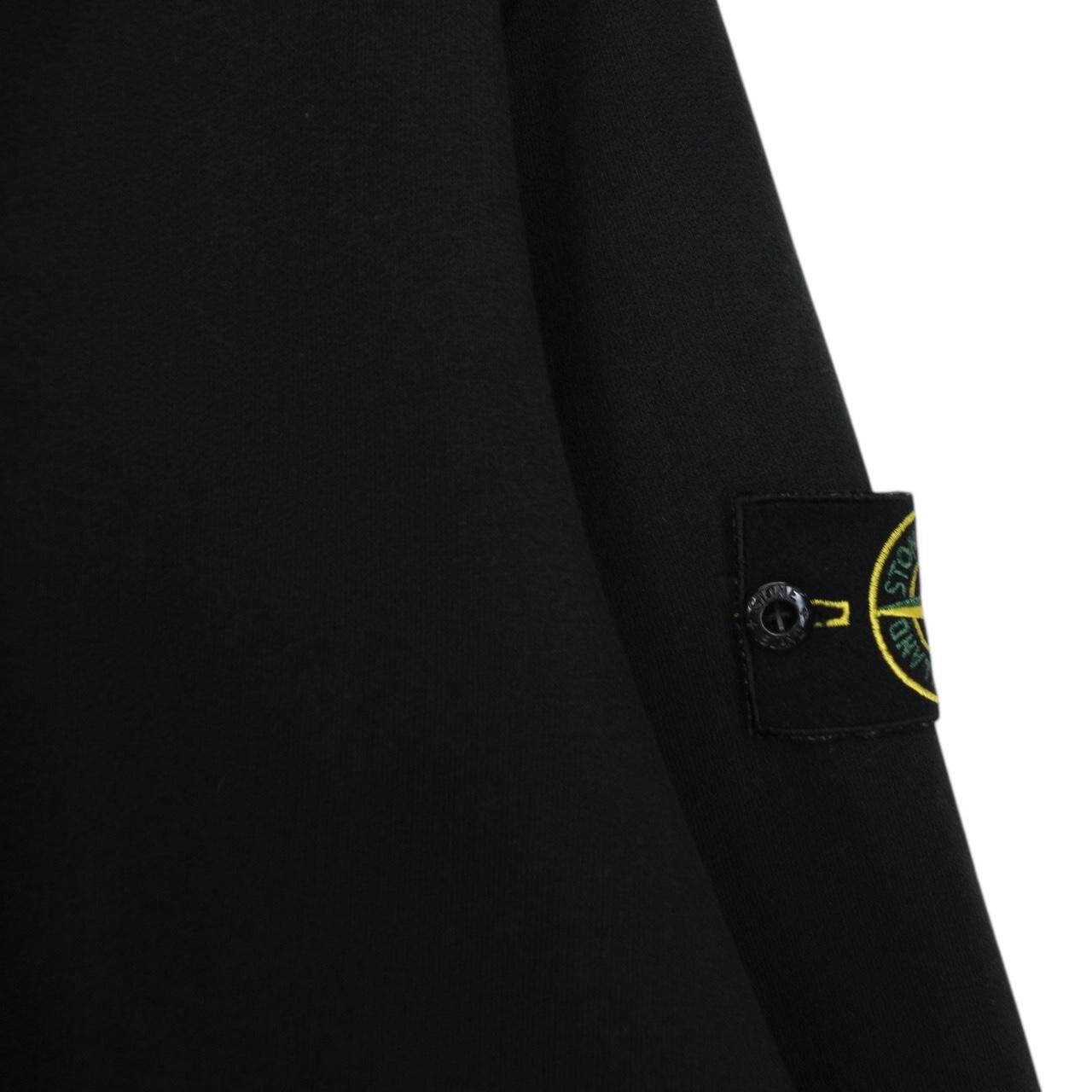 Stone Island AW 2021 Black Cotton 1/4 Zip Sweatshirt Jumper