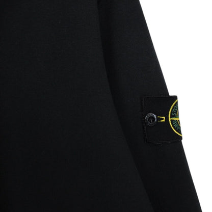 Stone Island AW 2021 Black Cotton 1/4 Zip Sweatshirt Jumper
