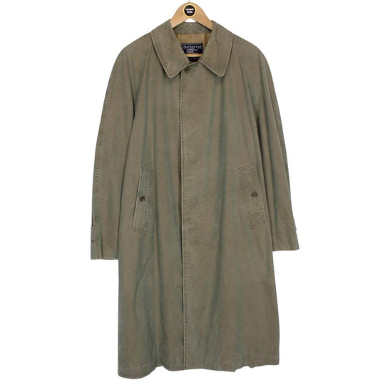 Vintage 90s Burberry Khaki Green Single Breasted Trench Coat