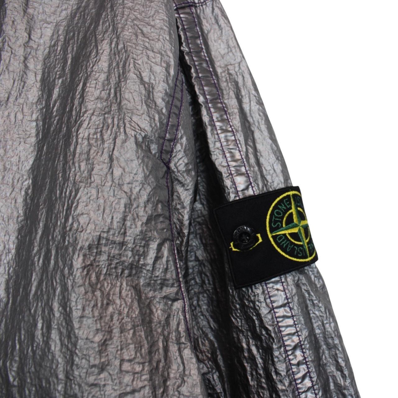 Stone Island SS 2025 Metallic Silver Metal Cover Jacket
