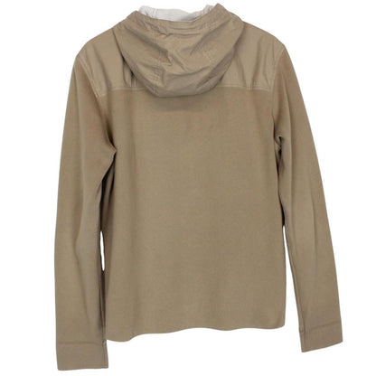 Prada Sport Tan Brown Full Zip Cotton Knit Hoodie