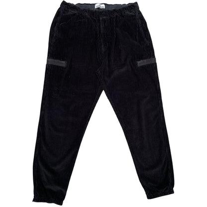Stone Island AW 2020 Black RE Fit Cotton Corduroy Cargo Trousers