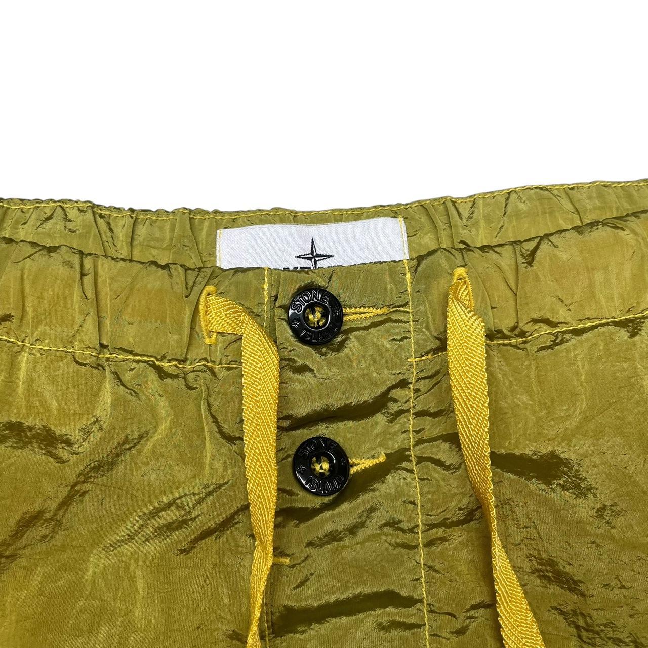 Stone Island Yellow Navy Blue Nylon Metal Swim Shorts