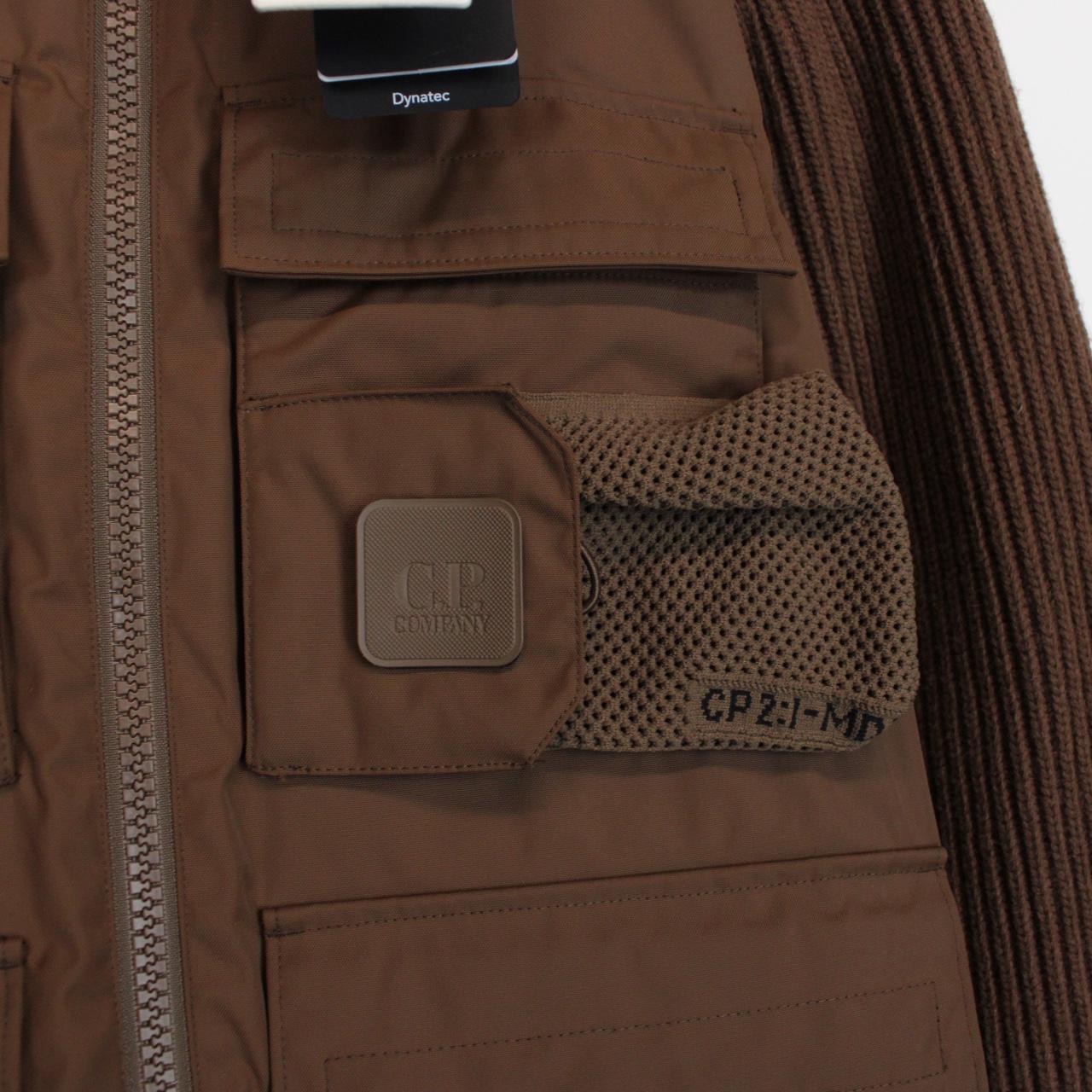CP Company Metropolis Brown Dynatec Wool/Nylon Knit Jacket