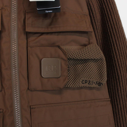 CP Company Metropolis Brown Dynatec Wool/Nylon Knit Jacket