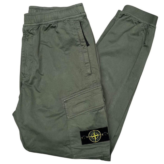 Stone Island AW 2021 Green RE-T Fit Cargo Trousers